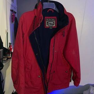 red waterproof pacific trail jacket